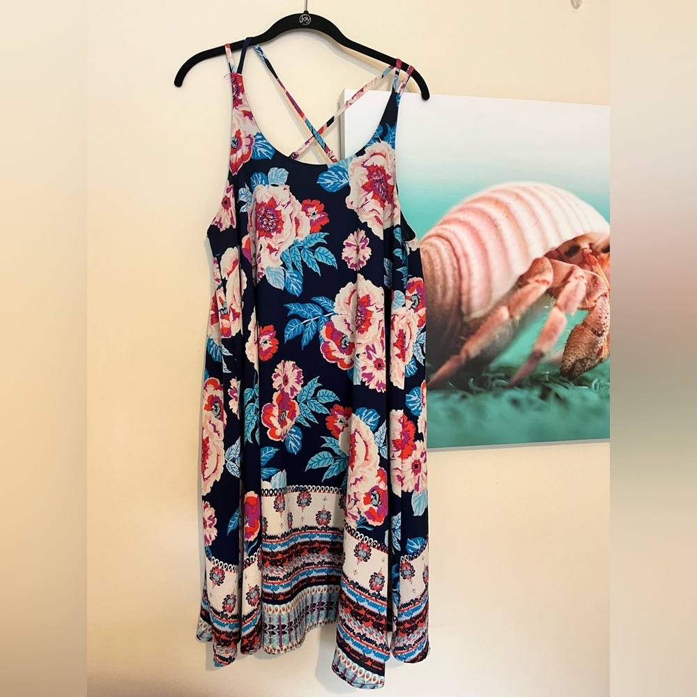 Blue floral sundress xl Nordstrom